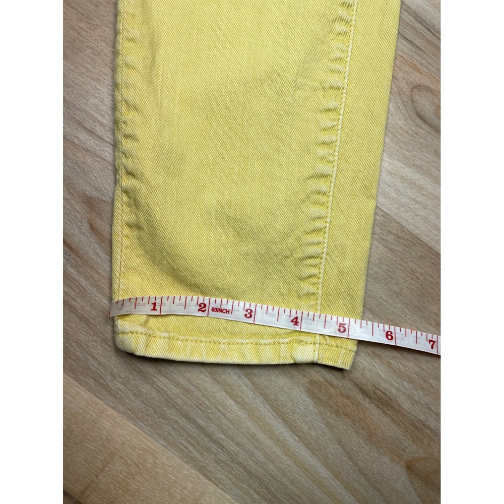 Pilcro and the Letterpress Stet Slim Jeans Yellow Low Rise Size 26 Anthropologie - Picture 9 of 12